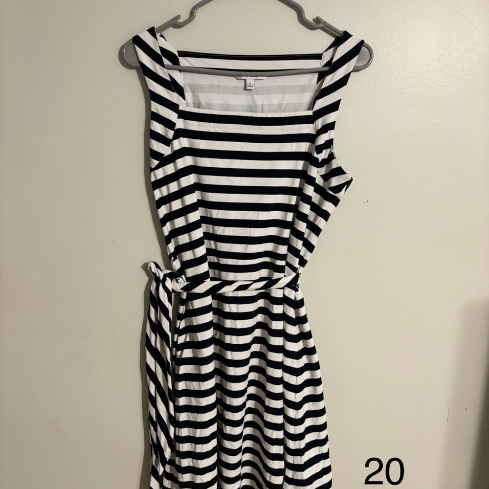 Southern Tide Nautical Striped Tee in White and Light Blue